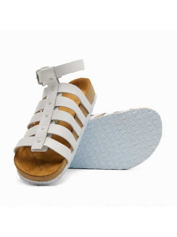Comfortfusse Leder-Sandalen "Ares" in Weiß