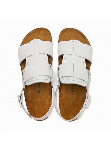 Comfortfusse Leder-Sandalen "Likya" in Weiß