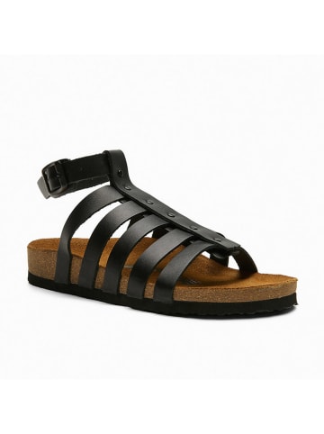 Comfortfusse Leder-Sandalen "Ares" in Schwarz