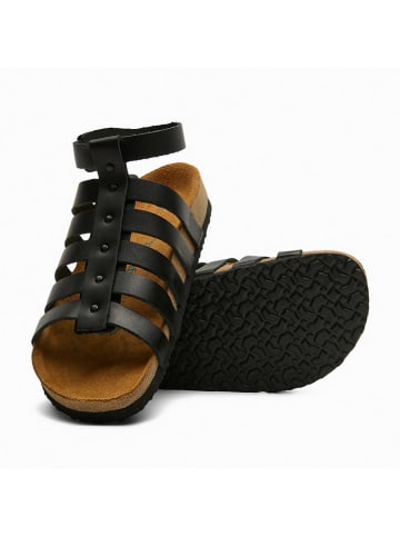 Comfortfusse Leder-Sandalen "Ares" in Schwarz