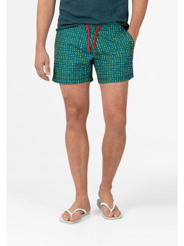 Timezone Badeshorts in Grün/ Gelb