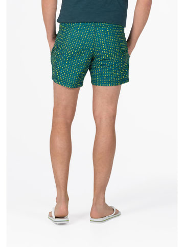 Timezone Badeshorts in Grün/ Gelb