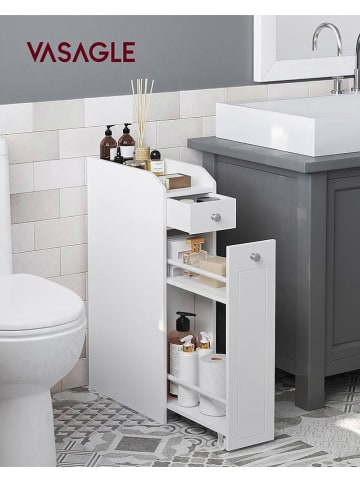 Songmics Badezimmerschrank in Weiß - (B)18 x (H)70 x (T)40 cm