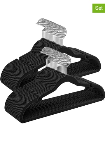 Songmics 50er-Set: Kleiderbügel in Schwarz - (B)43 cm