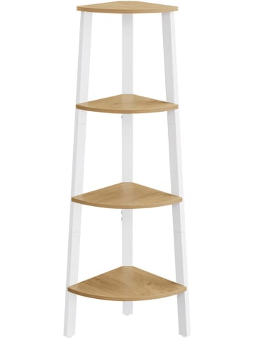 Songmics Boekenkast beige/wit - (B)33,4 x (H)124,5 x (D)33,4 cm