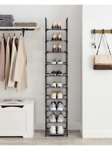 SONGMICS Schoenenrek zwart - (B)33 x (H)173 x (D)33 cm