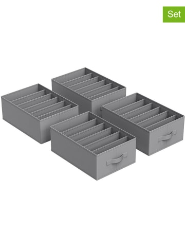 Songmics 4er-Set: Schubladen-Organizer in Grau - (B)30 x (H)17 x (T)42 cm