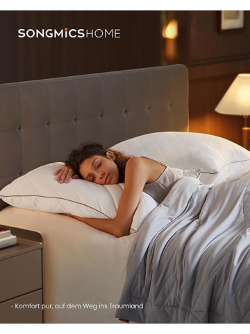 Songmics Kopfkissen in Weiß - (L)80 x (B)80 cm