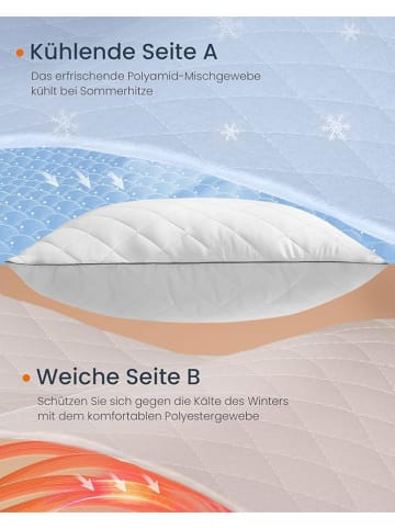 Songmics Hoofdkussen wit - (L)80 x (B)80 cm
