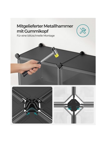 Songmics Schoenenkast zwart - (B)122 x (H)82 x (D)32 cm