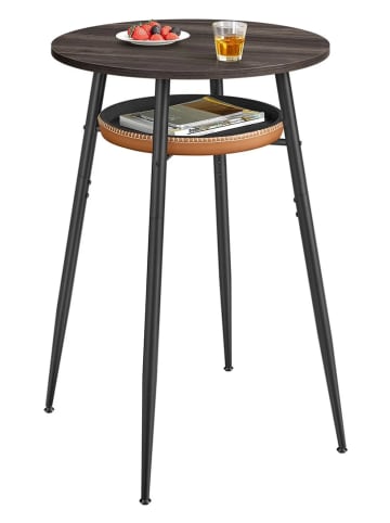 Songmics Bijzettafel zwart/lichtbruin - (H)91 x Ø 60 cm