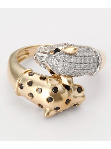 DIAMOND & CO Gouden ring "Rivale de panthères" met diamanten