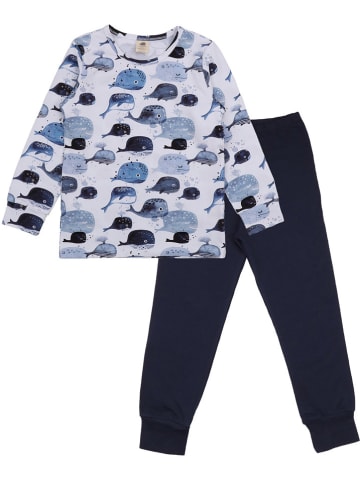 Walkiddy Pyjama in Hellblau/ Dunkelblau