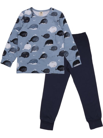 Walkiddy Pyjama in Blau/ Dunkelblau