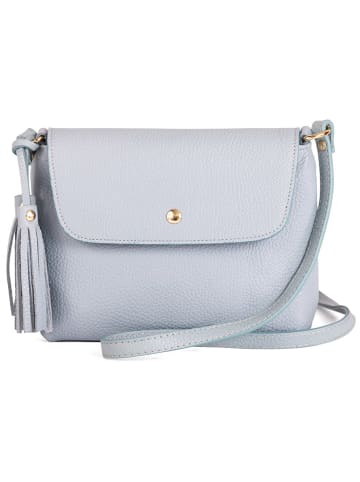 Lucca Baldi Leder-Umhängetasche "Bagni" in Hellblau - (B)25 x (H)17 x (T)7 cm