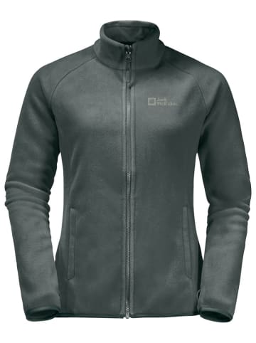 Jack Wolfskin Kurtka polarowa "Moonrise" w kolorze ciemnozielonym