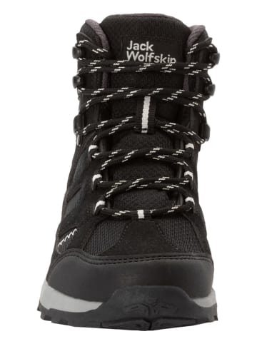 Jack Wolfskin Leren trekkingschoenen "Traul Hiker Texapore Mid" zwart/grijs