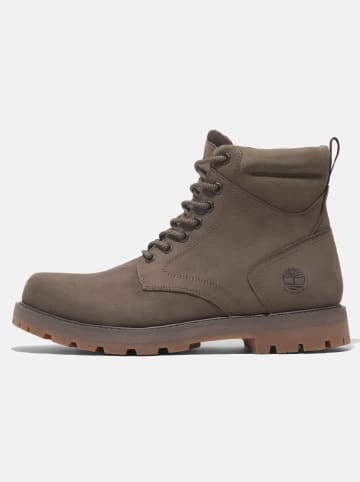 Timberland Skórzane botki "Britton Road Mid Lace Up" w kolorze khaki