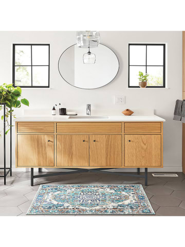 Conceptum Hypnose Kurzflor-Teppich ''Kece-Fr27'' in Hellblau/ Beige/ Blau