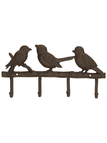 POSIWIO Listwa w kolorze brązowym z haczykami - 34 x 17 x 4 cm