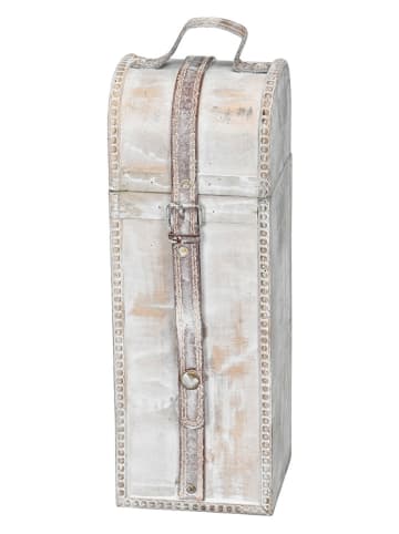 POSIWIO Flaschenkoffer in Weiß - (B)12 x (H)35 x (T)12 cm