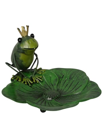 POSIWIO Gartendekoaufsteller ''Frosch'' in Grün - (B)27,5 x (H)17 x (T)24 cm