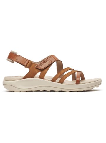 Merrell Skórzane sandały "Harbor Backstrap" w kolorze jasnobrązowym