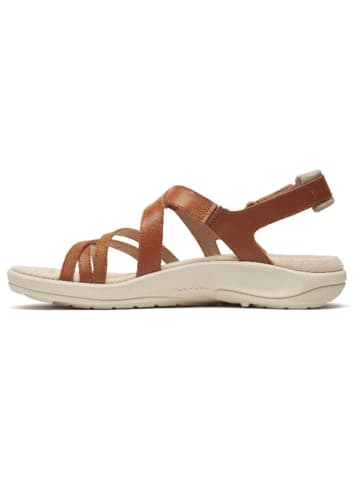 Merrell Skórzane sandały "Harbor Backstrap" w kolorze jasnobrązowym