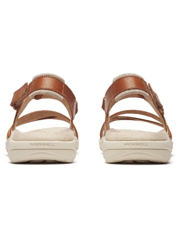 Merrell Skórzane sandały "Harbor Backstrap" w kolorze jasnobrązowym