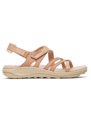 Merrell Skórzane sandały "Harbor Backstrap" w kolorze beżowym