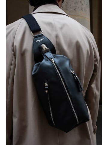 Victor & Hugo Paris Leder-Gürteltasche "Alex" in Schwarz - (B)35 x (H)30 x (T)10 cm