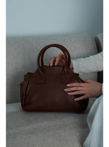 Victor & Hugo Paris Leder-Henkeltasche "Milena" in Hellbraun - (B)38 x (H)20 x (T)12 cm