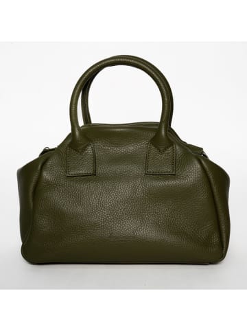 Victor & Hugo Paris Leder-Henkeltasche "Milena" in Grün - (B)38 x (H)20 x (T)12 cm