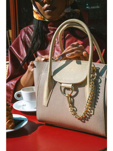 Victor & Hugo Paris Leren handtas "Soli" beige - (B)40 x (H)20 x (D)11 cm