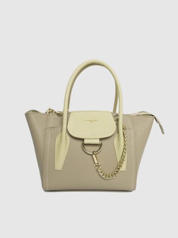 Victor & Hugo Paris Skórzana torebka "Soli" w kolorze beżowym - 40 x 20 x 11 cm