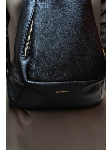 Victor & Hugo Paris Leren rugzak "Sadie" zwart - (B)25 x (H)45 x (D)5 cm