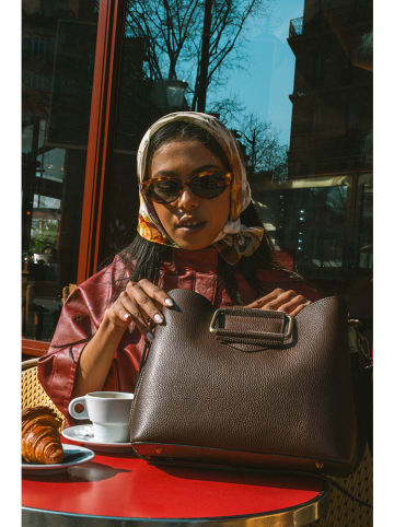 Victor & Hugo Paris Leder-Henkeltasche "Biana" in Braun - (B)29 x (H)25 x (T)13,5 cm