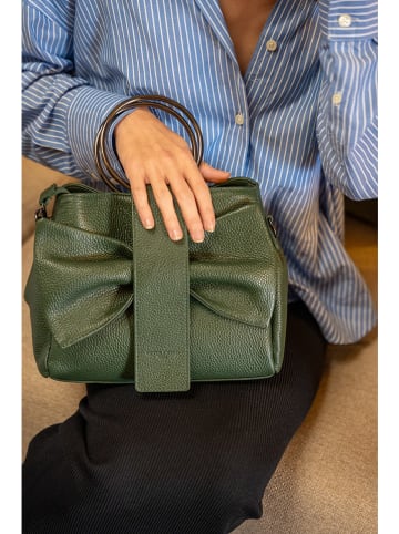 Victor & Hugo Paris Leren handtas "Alix" donkergroen - (B)25 x (H)20 x (D)10 cm