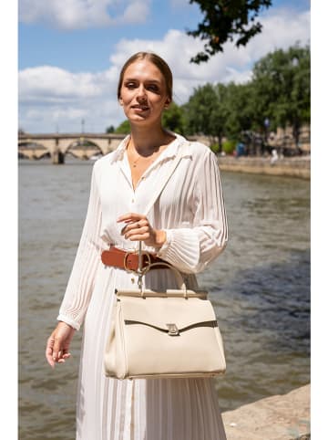 Victor & Hugo Paris Leder-Henkeltasche "Matti" in Creme - (B)33 x (H)25 x (T)14 cm