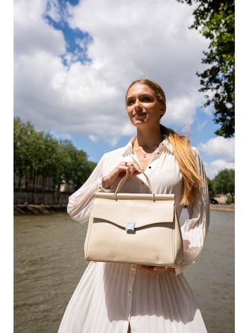 Victor & Hugo Paris Leder-Henkeltasche "Matti" in Creme - (B)33 x (H)25 x (T)14 cm