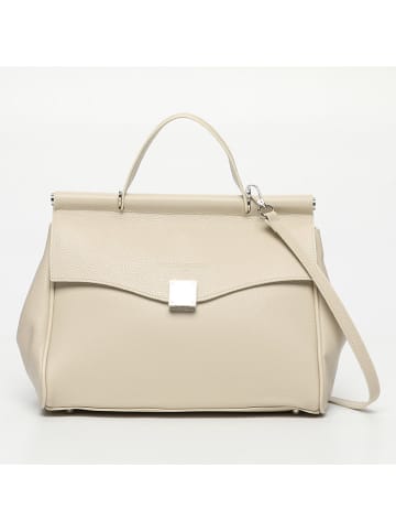Victor & Hugo Paris Leder-Henkeltasche "Matti" in Creme - (B)33 x (H)25 x (T)14 cm