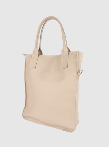 Victor & Hugo Paris Leder-Shopper "Noa" in Creme - (B)34 x (H)38 x (T)11 cm