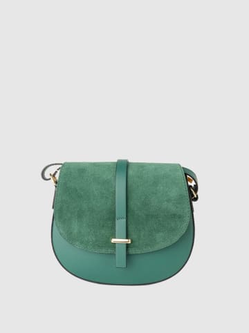 Victor & Hugo Paris Leder-Umhängetasche "Amel" in Grün - (B)22,5 x (H)18,5 x (T)6 cm