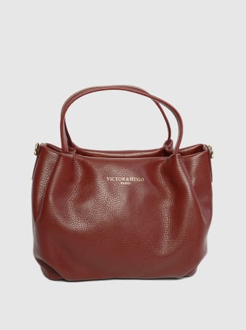 Victor & Hugo Paris Leren handtas "Allegra" bordeaux - (B)30 x (H)20 x (D)14 cm