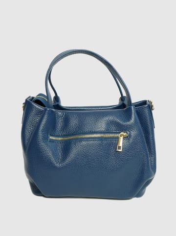 Victor & Hugo Paris Leren handtas "Allegra" donkerblauw - (B)30 x (H)20 x (D)14 cm