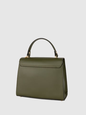 Victor & Hugo Paris Skórzana torebka "Hugo" w kolorze khaki - 23,5 x 20 x 10 cm