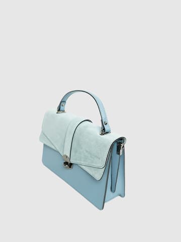 Victor & Hugo Paris Leder-Henkeltasche "Eric" in Türkis - (B)28 x (H)19 x (T)9 cm