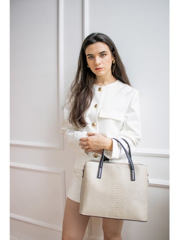 Victor & Hugo Paris Leder-Henkeltasche "Rafa" in Creme - (B)32 x (H)25 x (T)13,5 cm