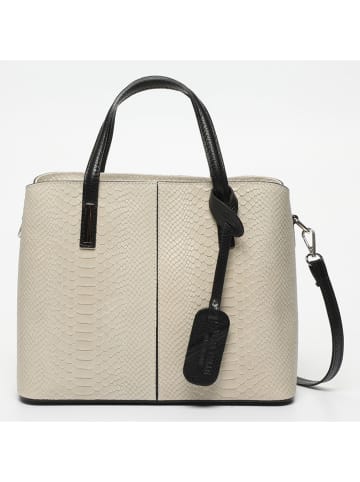 Victor & Hugo Paris Leren handtas "Rafa" crème - (B)32 x (H)25 x (D)13,5 cm