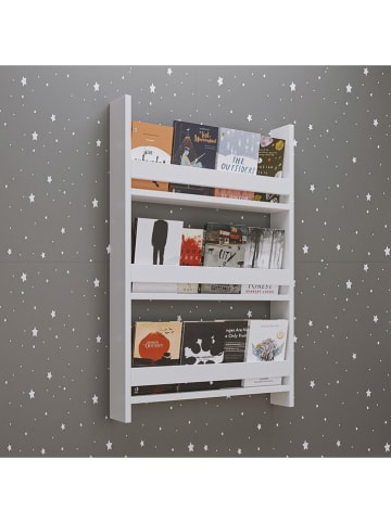 HanahHome Bücherregal "Artemis" in Weiß - (B)60 x (H)120 x (T)10 cm
